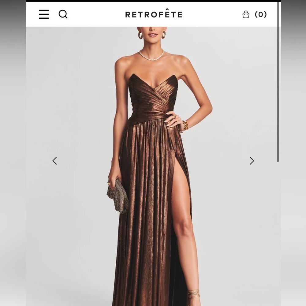 Retrofete Waldorf Dress in Coffee Bean-XS
